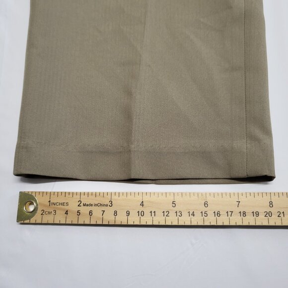 Haggar Q Mens Dress Pants 36 X 32 Straight Leg Polyester Beige - Picture 16 of 16